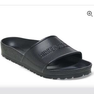 Birkenstock Black Textured Slide Sandals Ergonomic Footbed Y2k inspired